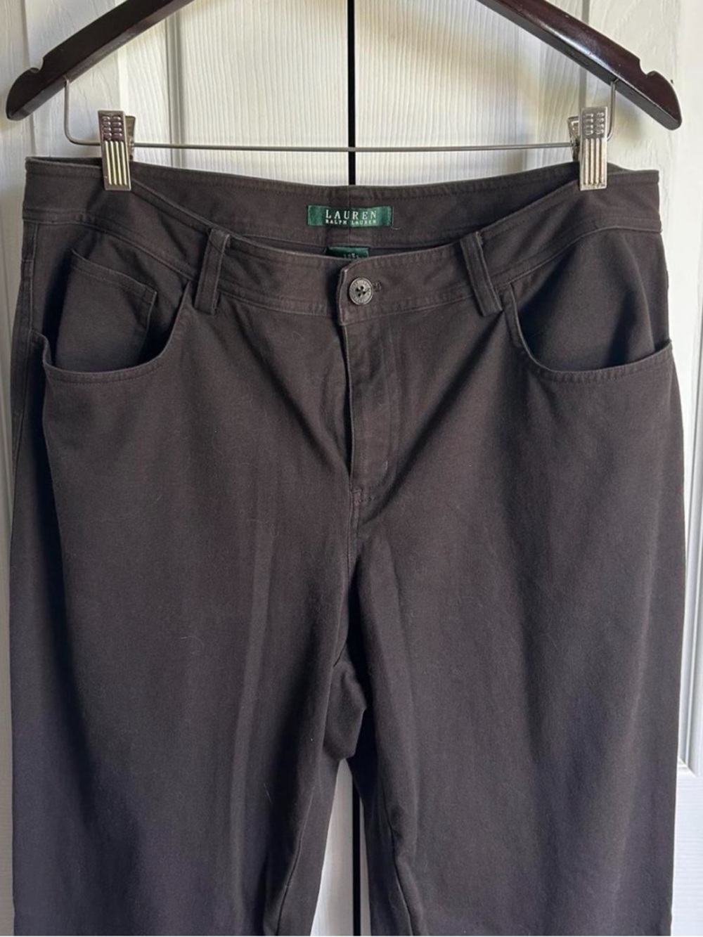Ralph Lauren Women's Dark Brown Straight Leg Jeans